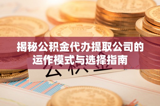 肇州揭秘公积金代办提取公司的运作模式与选择指南