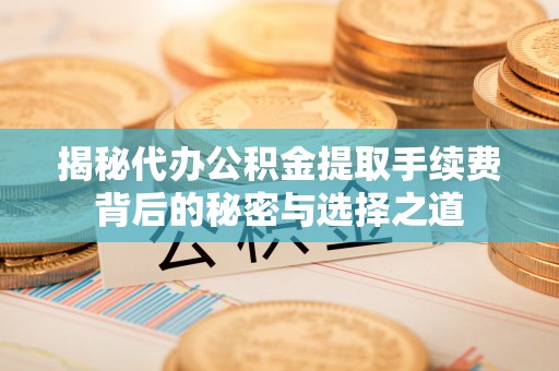 肇州揭秘代办公积金提取手续费背后的秘密与选择之道