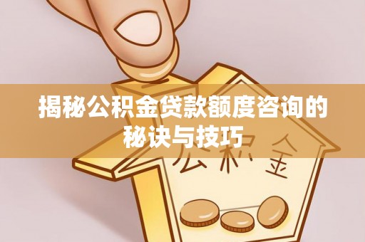 肇州揭秘公积金贷款额度咨询的秘诀与技巧