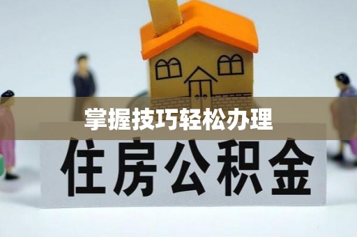 肇州掌握技巧轻松办理