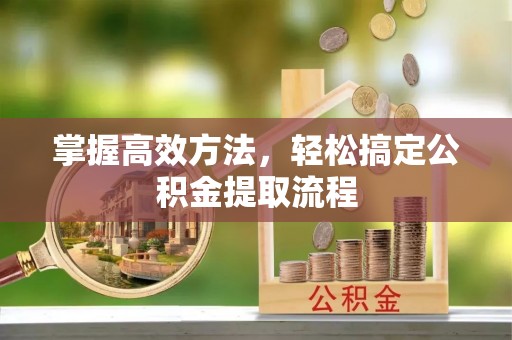 肇州掌握高效方法，轻松搞定公积金提取流程