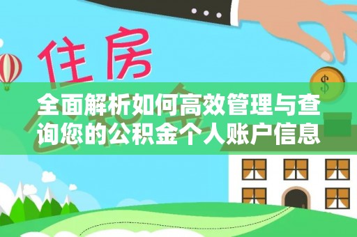 肇州全面解析如何高效管理与查询您的公积金个人账户信息