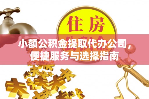 肇州小额公积金提取代办公司，便捷服务与选择指南